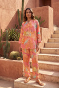 Blossom Bliss Pink Ornamental Cotton Co-ord Set | Hukum Jaipur