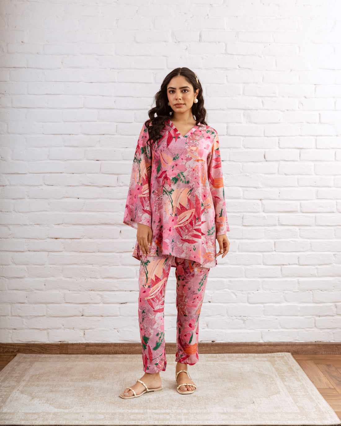 Artistic Painted Pink Blush Co-ord Set – Bold and Beautiful