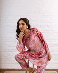 Artistic Painted Pink Blush Co-ord Set – Bold and Beautiful - Hukum Jaipur