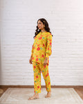 Radiant Yellow Floral Muslin Co-ord Set - Hukum Jaipur