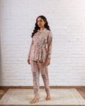 Bohemian Patchwork Pink Muslin Co-ord Set - Hukum Jaipur