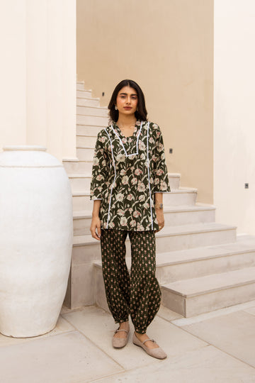 Ivy Whimsy Cotton Co-ord Set - Hukum Jaipur