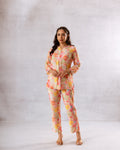 Ethereal Offwhite Floral Muslin Co-ord Set - Hukum Jaipur