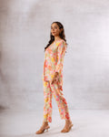 Ethereal Offwhite Floral Muslin Co-ord Set - Hukum Jaipur