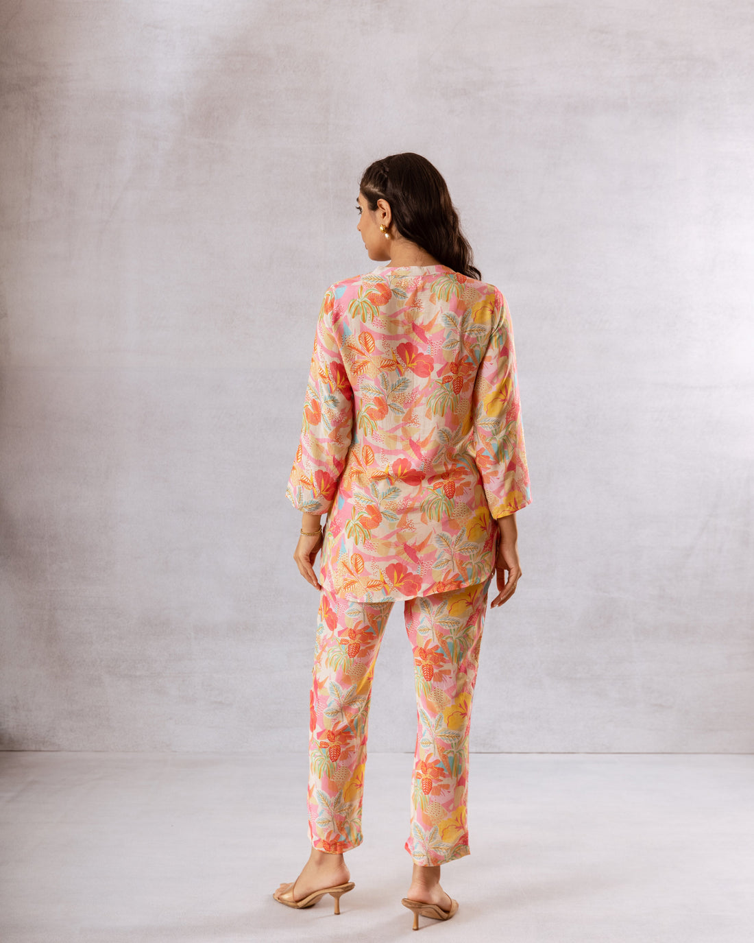 Ethereal Offwhite Floral Muslin Co-ord Set - Hukum Jaipur