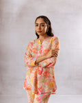 Ethereal Offwhite Floral Muslin Co-ord Set - Hukum Jaipur