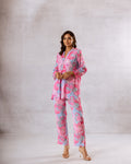 Blush-Toned Bubble Pink Muslin Co-ord Set - Hukum Jaipur