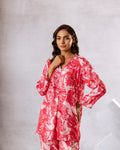 Passionate Red Muslin Co-ord Set - Hukum Jaipur