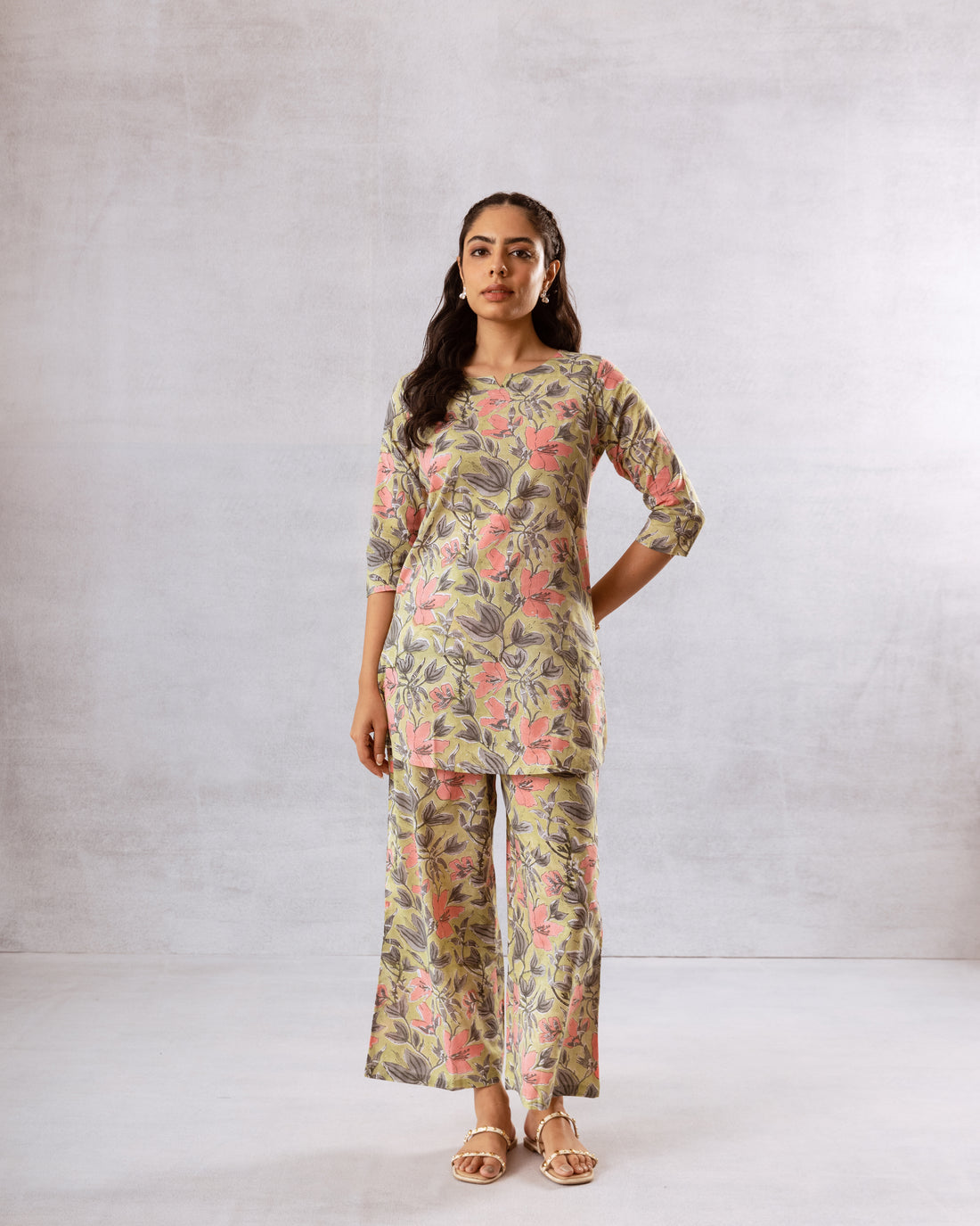 Blush Garden Botanical Cotton Co-ord Set