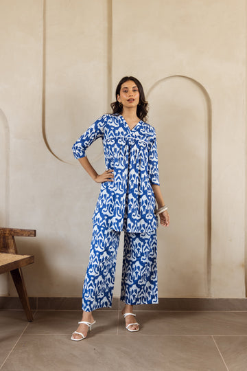 Twilight Drift Cotton Co-ord Set - Hukum Jaipur