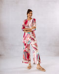 Vivid Whirl: Multi-Color Abstract Print Co-ord Set - Hukum Jaipur