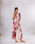 Vivid Whirl: Multi-Color Abstract Print Co-ord Set - Hukum Jaipur