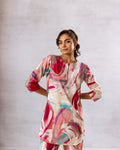 Vivid Whirl: Multi-Color Abstract Print Co-ord Set - Hukum Jaipur