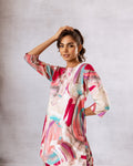 Vivid Whirl: Multi-Color Abstract Print Co-ord Set - Hukum Jaipur