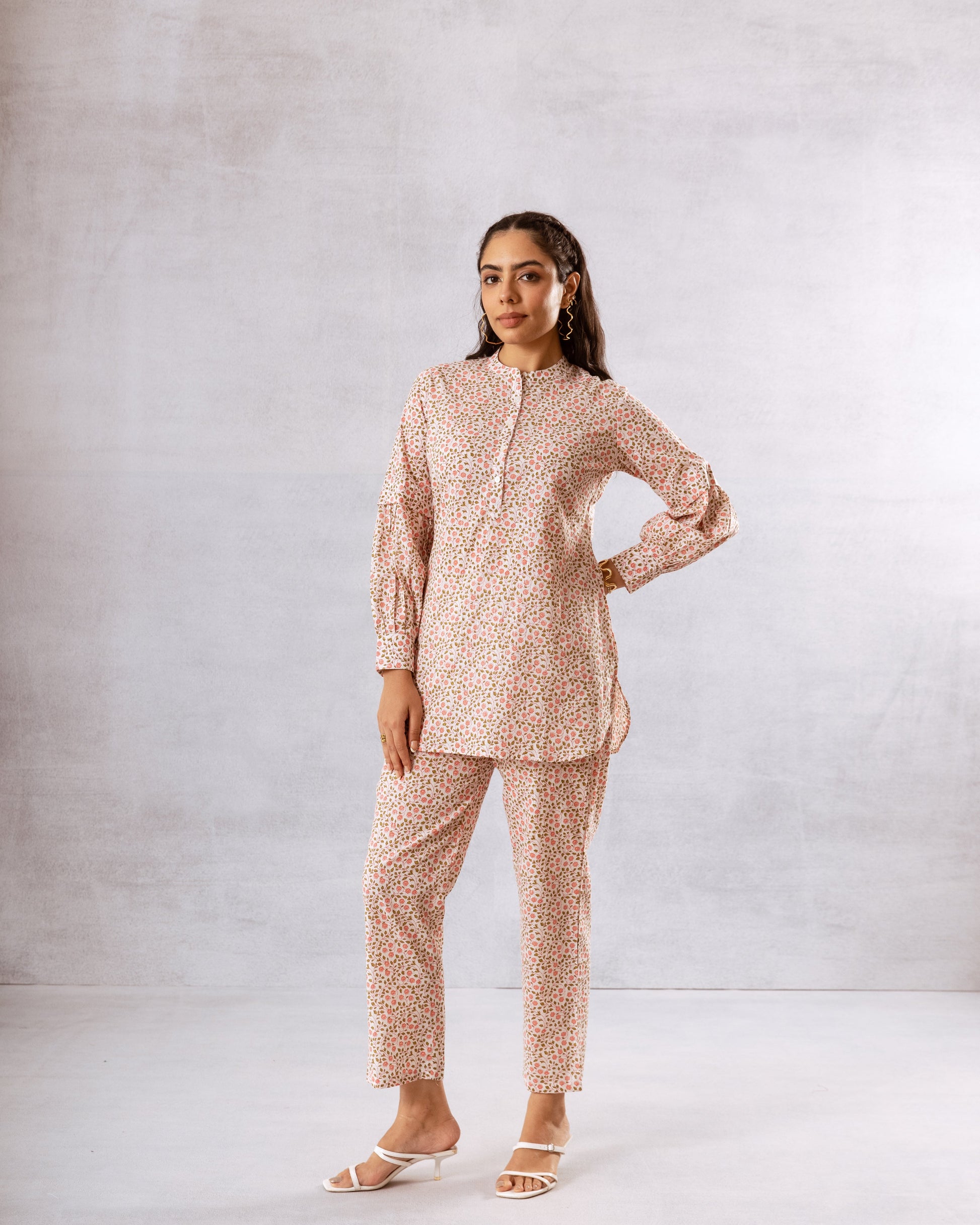 Ethereal White Lurex Cotton Co-ord Set - Hukum Jaipur