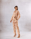 Classic Off-White Cotton Co-ord Set with Front Tie-Ups - Hukum Jaipur