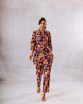 Navy Botanica: Cotton Botanical Print Co-ord Set - Hukum Jaipur