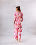 Feminine Flourish: Pink Floral Co-ord Set - Hukum Jaipur