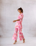 Feminine Flourish: Pink Floral Co-ord Set - Hukum Jaipur