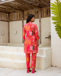 Rosy Essence: Pink Cotton Co-ord Set - Hukum Jaipur