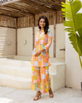 Artful Fusion: Multi-Color Patchwork Co-ord Set - Hukum Jaipur