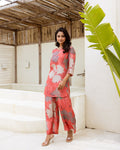 Vibrant Pink Floral Muslin Co-ord - Hukum Jaipur