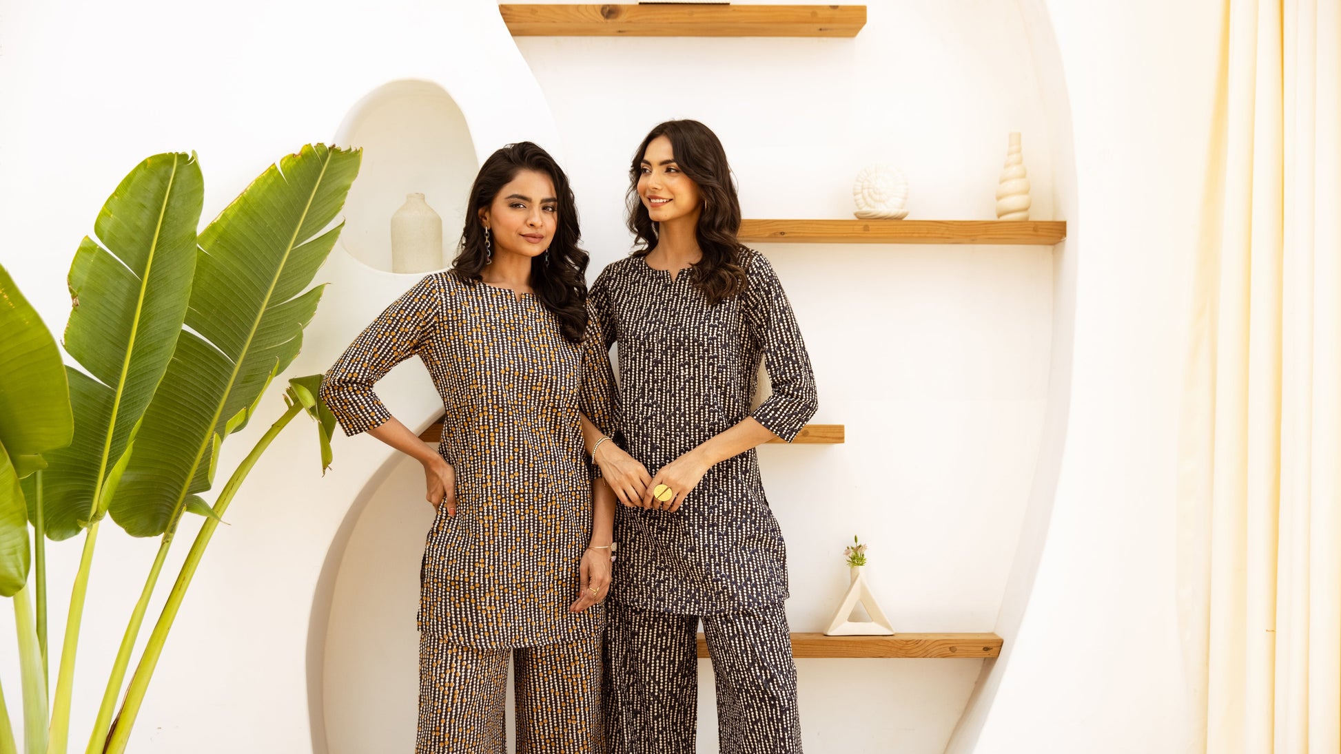 Timeless Dotted Black Cotton Co-ord Set - Hukum Jaipur