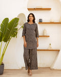 Timeless Dotted Black Cotton Co-ord Set - Hukum Jaipur