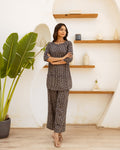 Timeless Dotted Black Cotton Co-ord Set - Hukum Jaipur