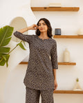 Timeless Dotted Black Cotton Co-ord Set - Hukum Jaipur