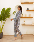 Blue Meadow: Cotton Floral Co-ord Set - Hukum Jaipur