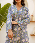 Blue Meadow: Cotton Floral Co-ord Set - Hukum Jaipur