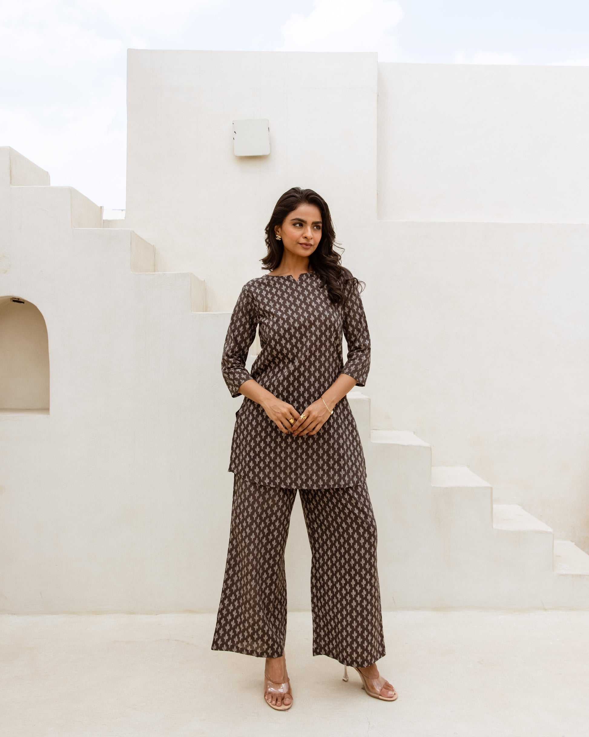 Edgy Cactus Black Cotton Co-ord Set - Hukum Jaipur