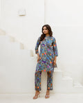 Chromatic Hues: Grey Tone Cotton Co-ord Set - Hukum Jaipur