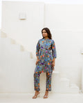 Chromatic Hues: Grey Tone Cotton Co-ord Set - Hukum Jaipur