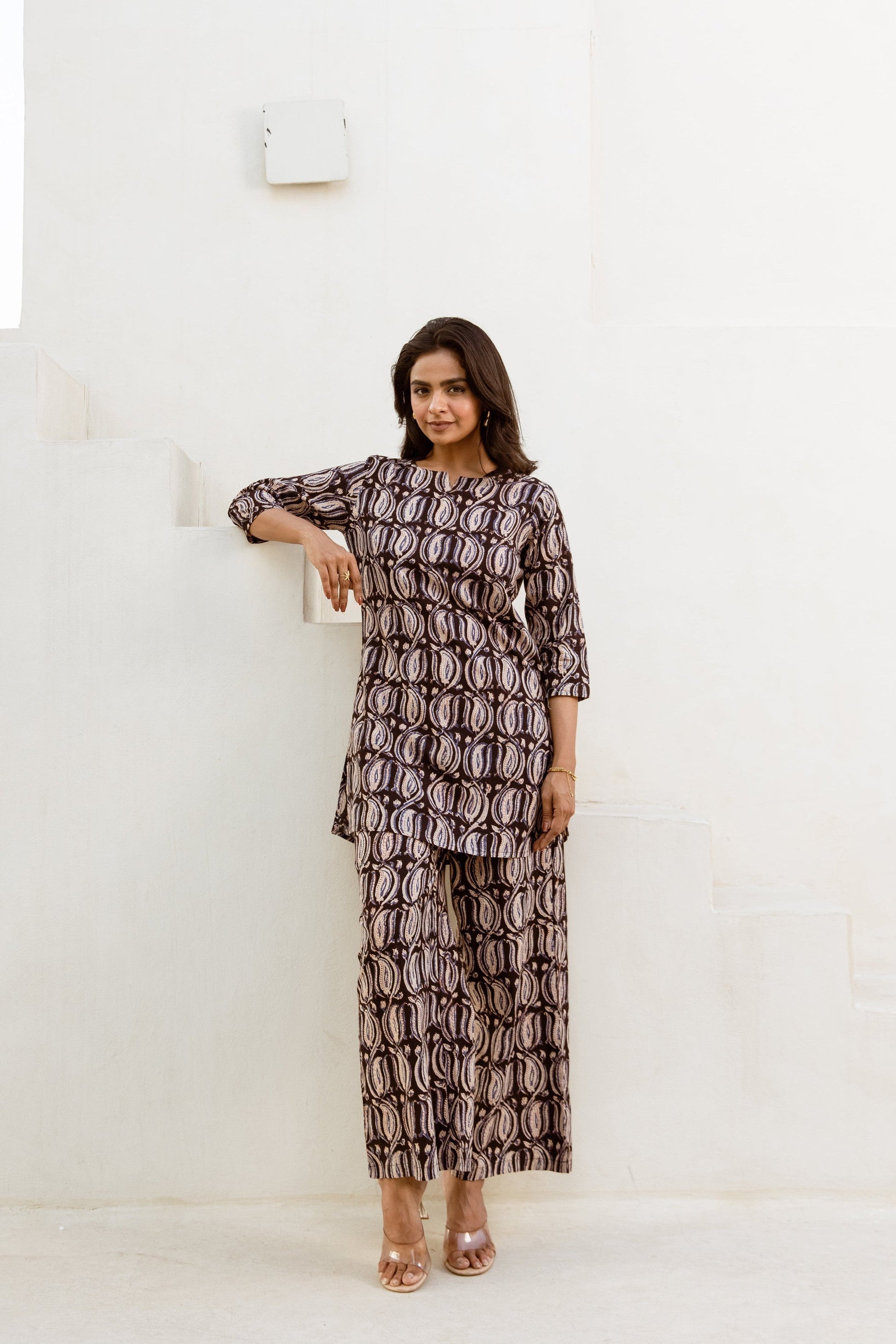 Kachi Keri Black Cotton Co-ord Set - Hukum Jaipur