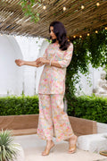 Pastel Garden Muslin Floral Co-ord Set Hukum Jaipur
