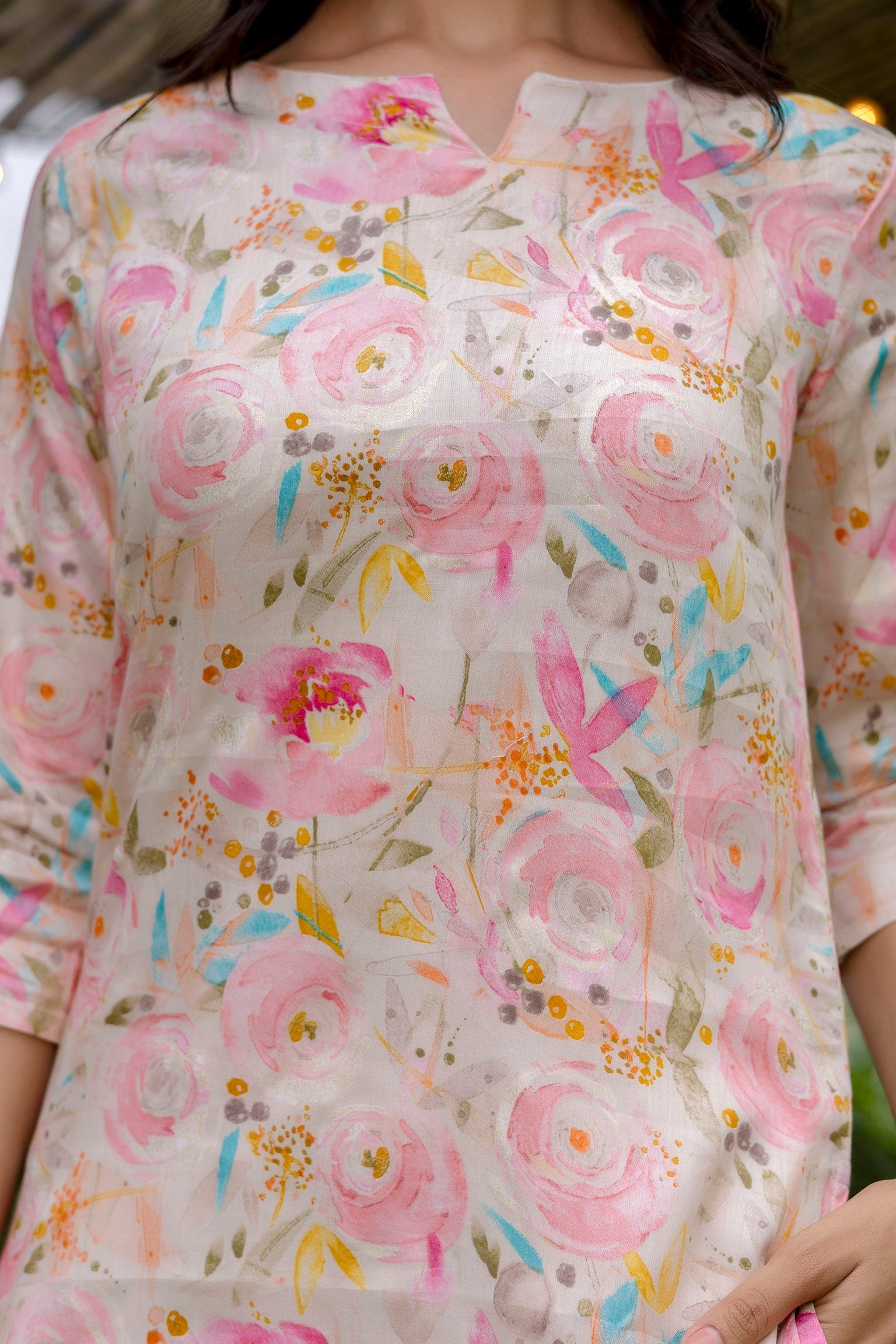 Pastel Garden Muslin Floral Co-ord Set Hukum Jaipur