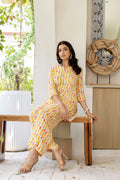 Citrus Radiance Muslin Co-ord Set Hukum Jaipur
