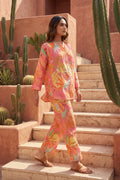 Blossom Bliss Pink Ornamental Cotton Co-ord Set | Hukum Jaipur