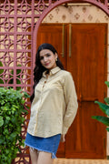 Golden Hour Striped Cotton Shirt - Hukum Jaipur