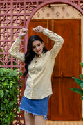 Golden Hour Striped Cotton Shirt - Hukum Jaipur