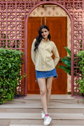 Golden Hour Striped Cotton Shirt - Hukum Jaipur