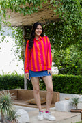 Tangerine Tango Striped Cotton Shirt - Hukum Jaipur