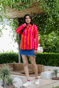 Tangerine Tango Striped Cotton Shirt - Hukum Jaipur