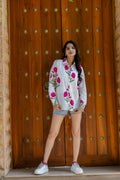 Magenta Poppy Cotton Shirt - Hukum Jaipur