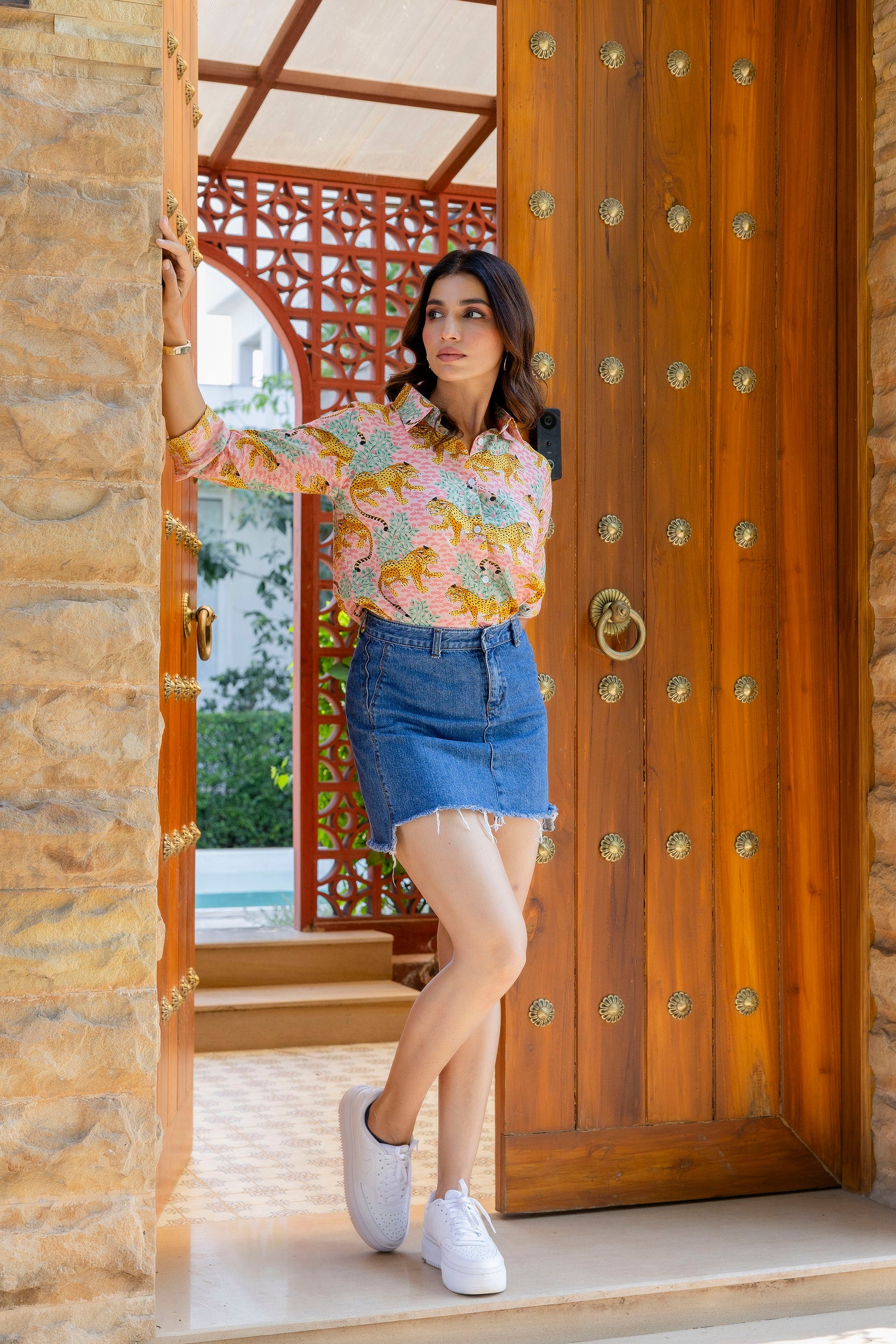 Wild Savanna Cotton Shirt - Hukum Jaipur