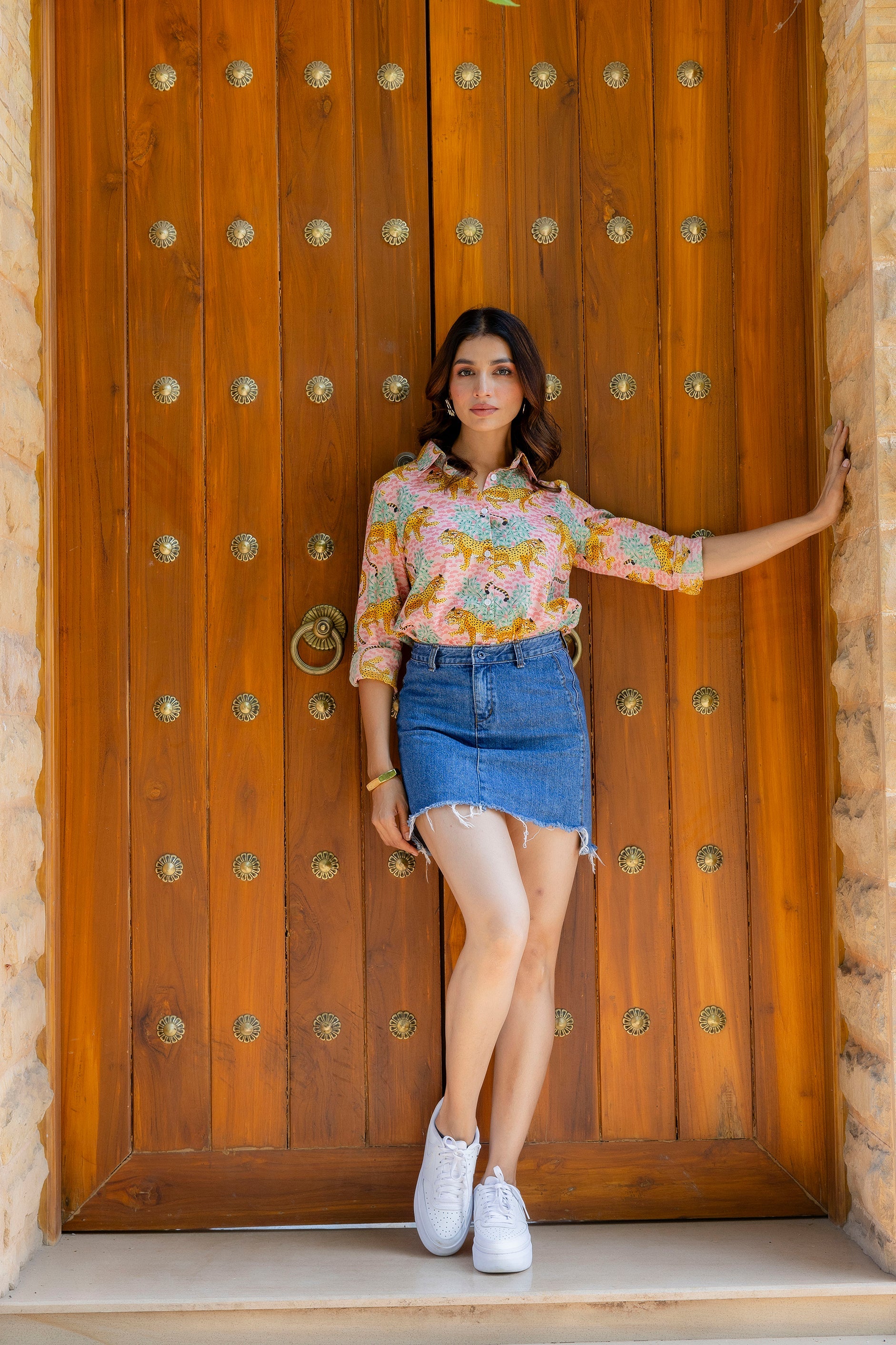 Wild Savanna Cotton Shirt - Hukum Jaipur