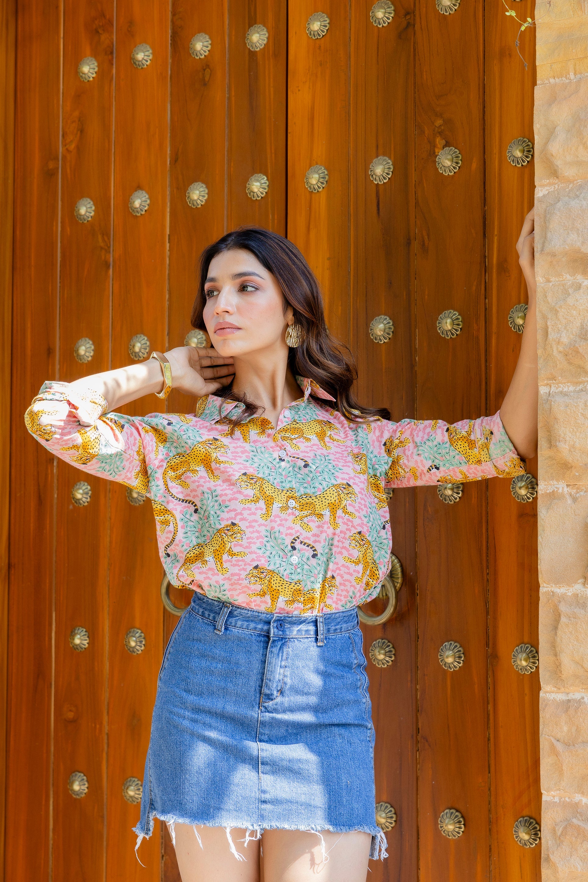 Wild Savanna Cotton Shirt - Hukum Jaipur