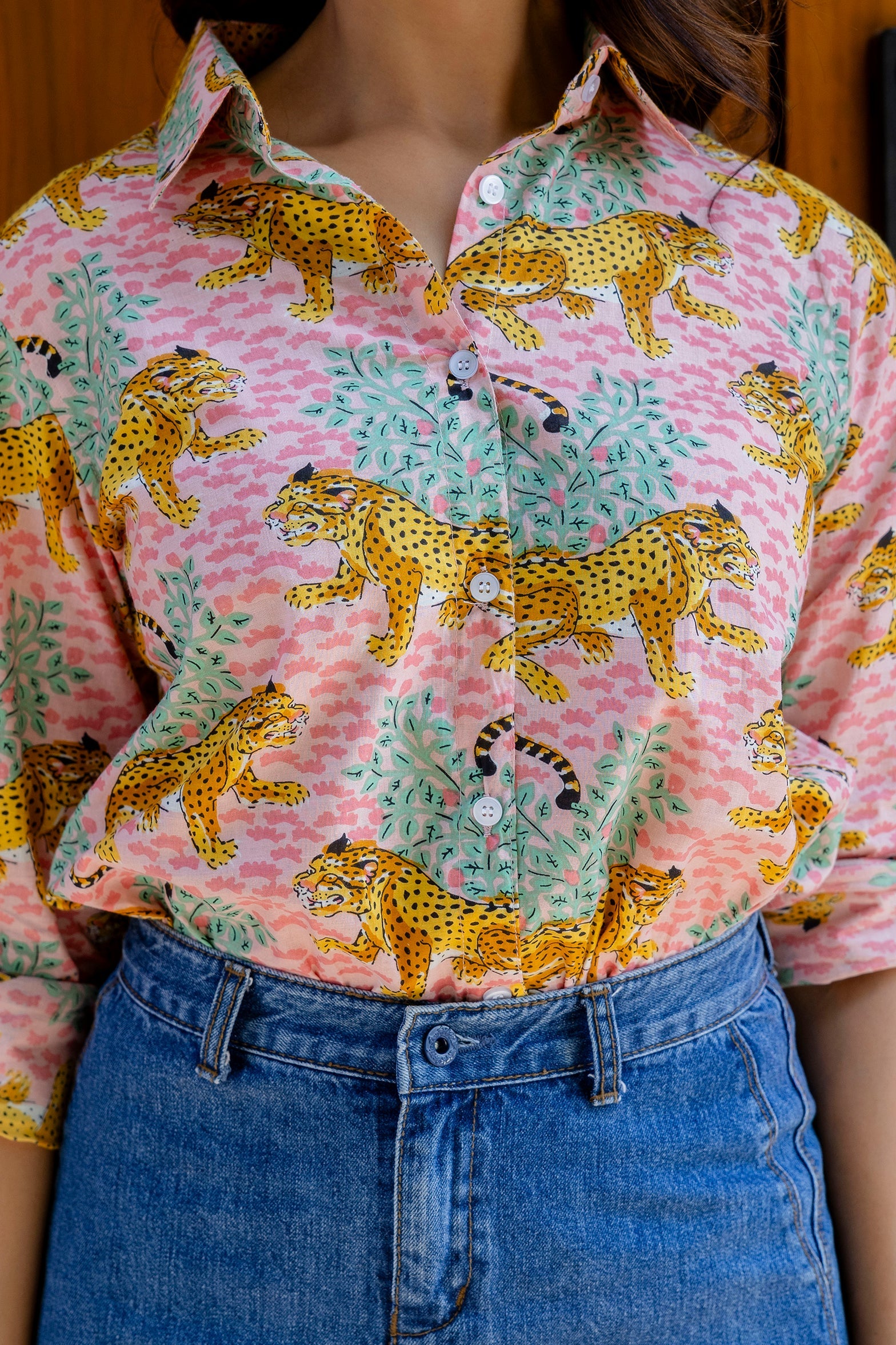 Wild Savanna Cotton Shirt - Hukum Jaipur